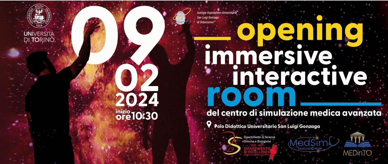 9 febbraio 2024: inaugurazione della Sala Immersiva del Centro di Simulazione Medica Avanzata del Dipartimento di Scienze Cliniche e Biologiche